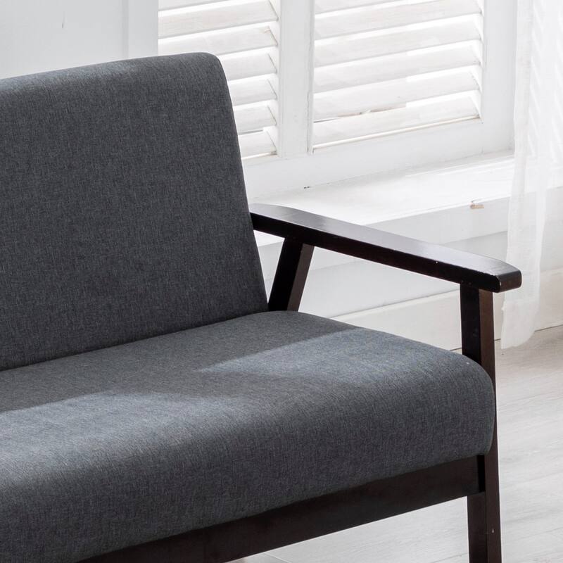 45" Dark Gray Loveseat