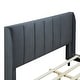 preview thumbnail 21 of 72, Twin/Full/Queen Size Velvet Upholstered Platform Bed Frame with Headboard and Wooden Slats Support, No Box Spring Needed