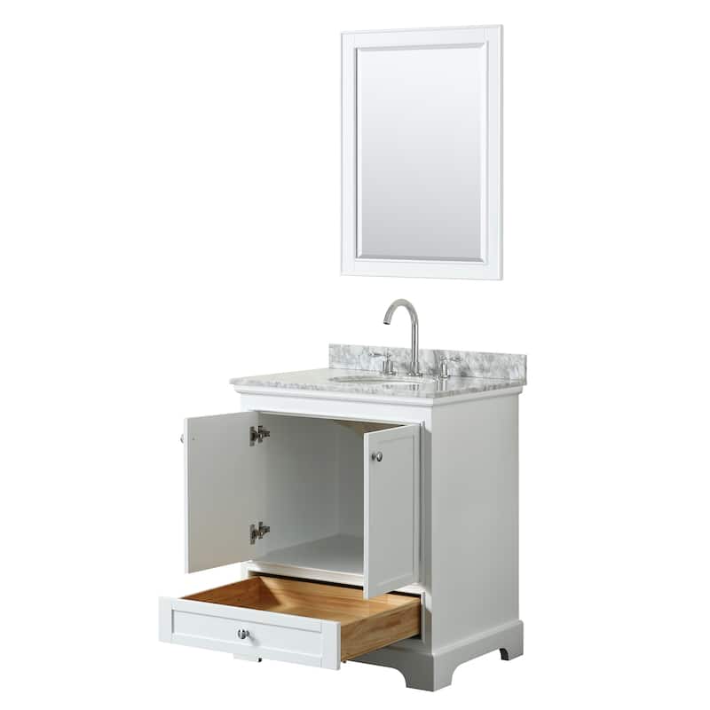 Deborah 30-inch Single Vanity, Oval Sink, 24-inch Mirror
