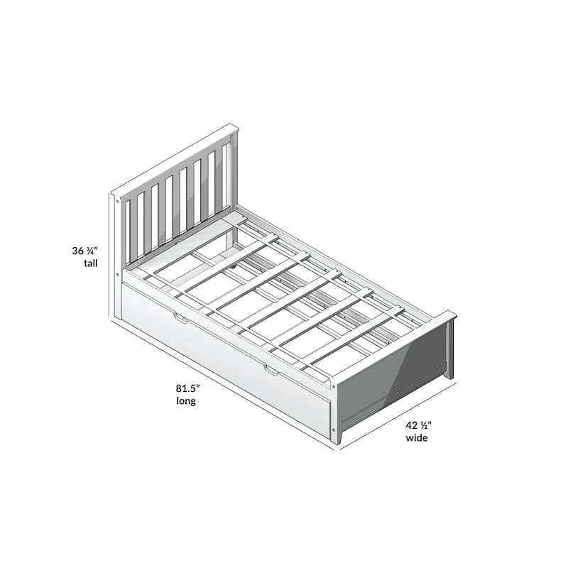 Max and Lily Twin Size Bed with Trundle
