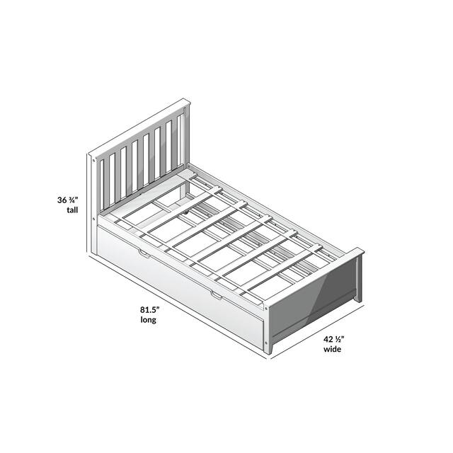 Max and Lily Twin Size Bed with Trundle