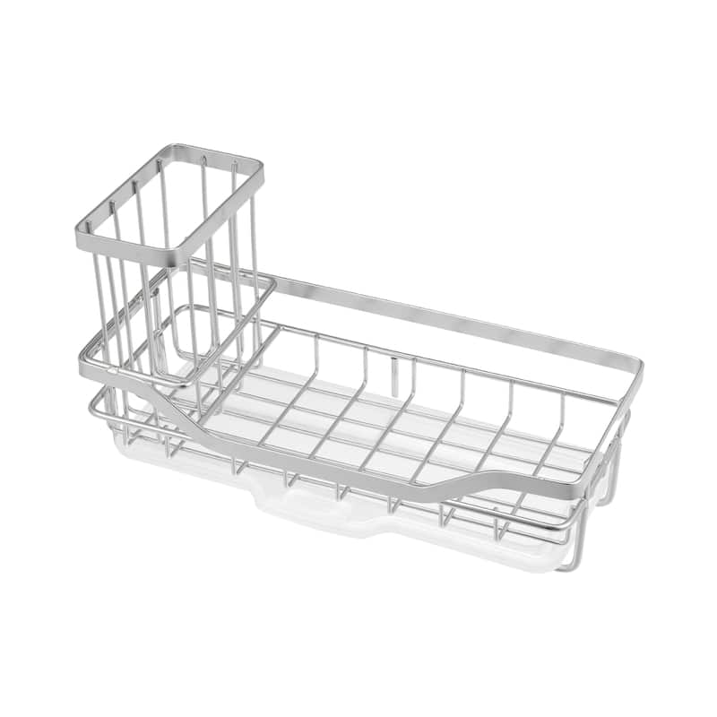 Stainless Steel Sink Caddy Organizer Sink Caddy Sponge Holder - 8.31"x3.58"x2.36"
