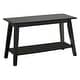 preview thumbnail 6 of 5, InRoom Designs Wood Entryway Bench with Storage Shelf - Modern Accent Seating for Hallway, Bedroom, Living Room or Narrow Space