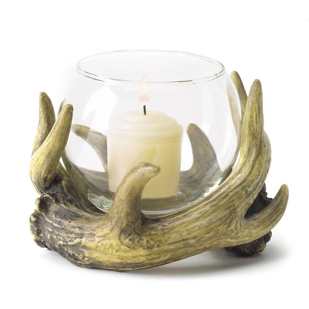 Accent Plus Rustic Antler Candleholder