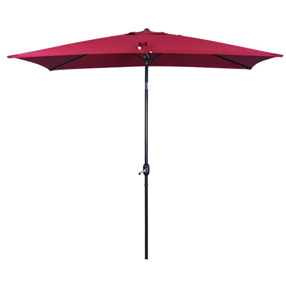 10 ft. Aluminum Rectanglar Market Patio Umbrella without Base