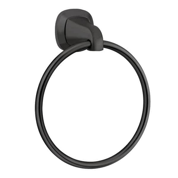 slide 1 of 1, PROFLO PF2957 6-3/8" Wall Mounted Towel Ring Matte Black