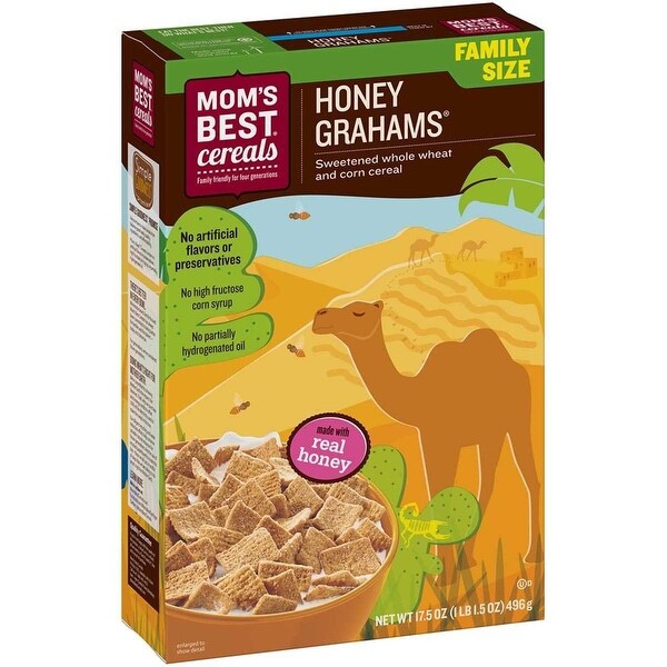 Mom's Best Naturals Honey Grahams Cereal (14x17.5oz)