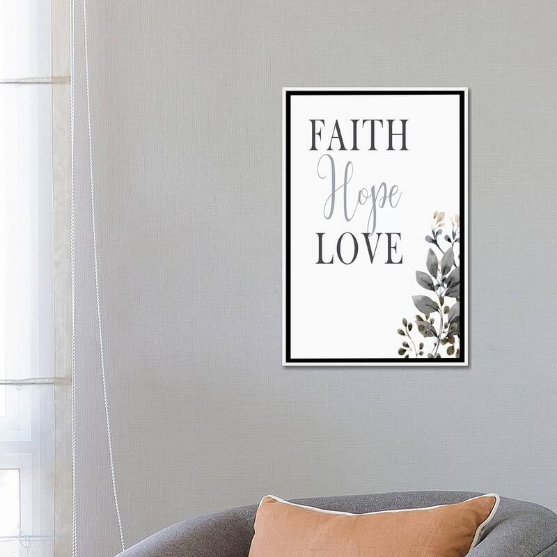 iCanvas "Faith Hope Love" by Kimberly Allen Framed
