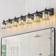 preview thumbnail 12 of 115, Mid-Century Modern Dimmable Bathroom Vanity Light Crystal Glass Wall Sconce