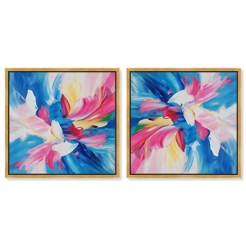 Contained Gesture I Canvas by Art Remedy - 12" x 12" - Silver