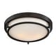preview thumbnail 6 of 8, Meridian M60019 2 Light 13" Wide Flush Mount Bowl Ceiling Fixture