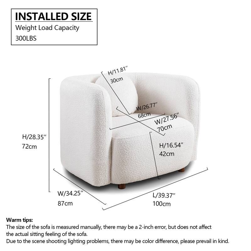 Upholstered Accent Sofa Chair Armchair,2PCS
