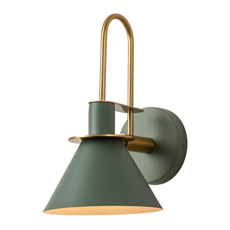 Modern 1-Light Bell Wall Sconce For Bedroom Kitchen - Green