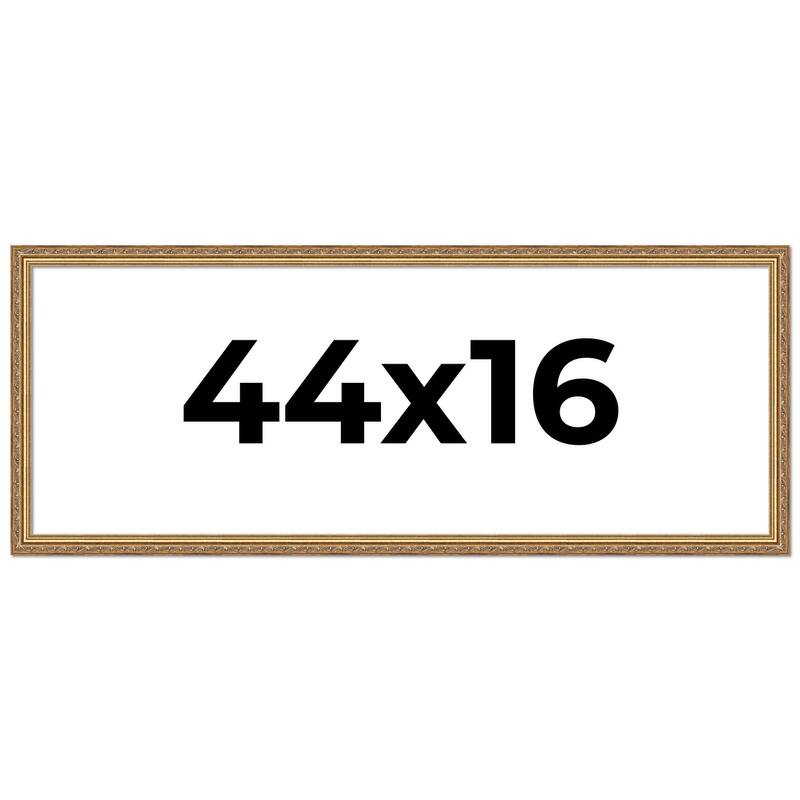 44x16 Frame Red Solid Wood Picture Frame Width 1.75 Inches | Interior Frame Depth 1 13/16 Inches