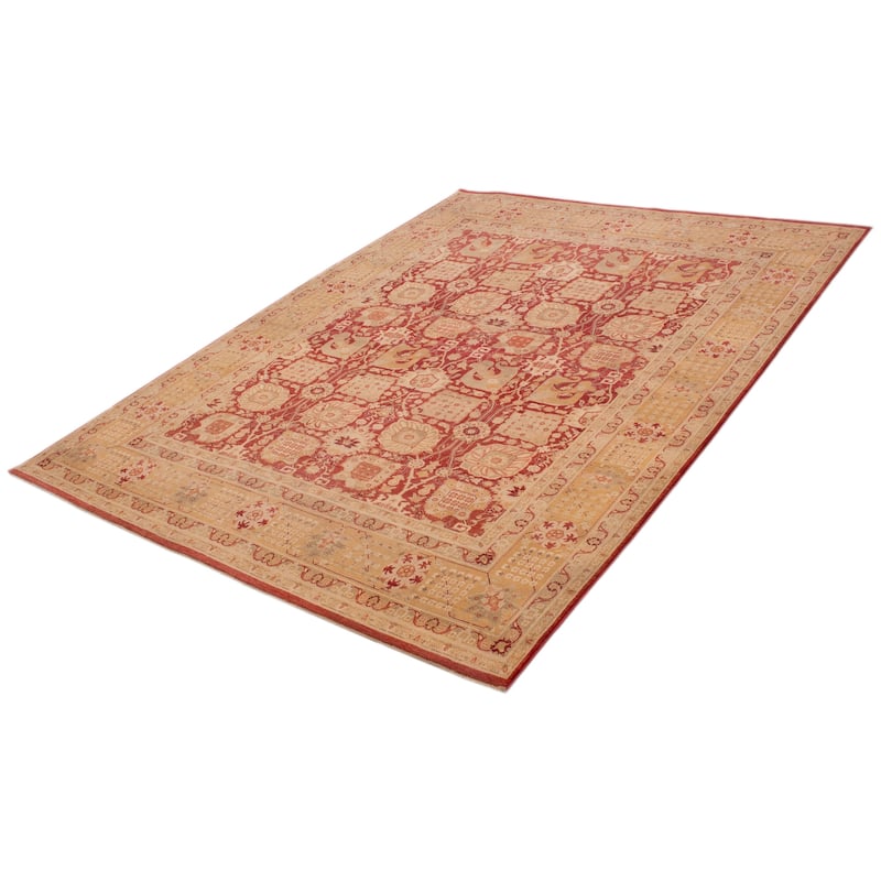 ECARPETGALLERY Hand-knotted Peshawar Finest Red Wool Rug - 9'0 x 11'7