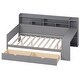 preview thumbnail 32 of 41, Full Size Daybed All in One Daybed with Shelves Desk Drawers