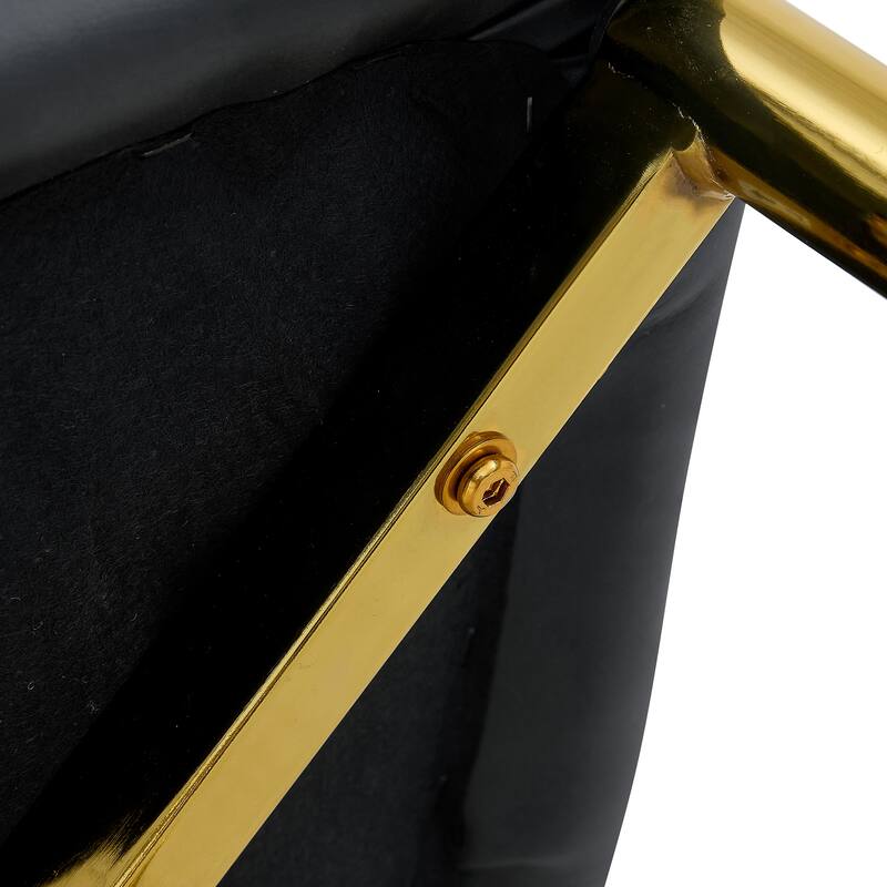 8 modern dining chairs, sleek PU backrest, and gold metal legs bring a comfortable home experience to the kitchen, bedro