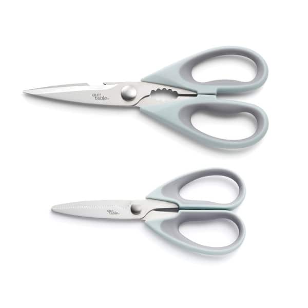 slide 2 of 3, Hampton Forge Our Table Soft Grip 2-Piece Shears Set Grey