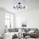 preview thumbnail 25 of 71, Modern Vintage Glam Metal Sputnik Semi - Flush Mount Ceiling Light