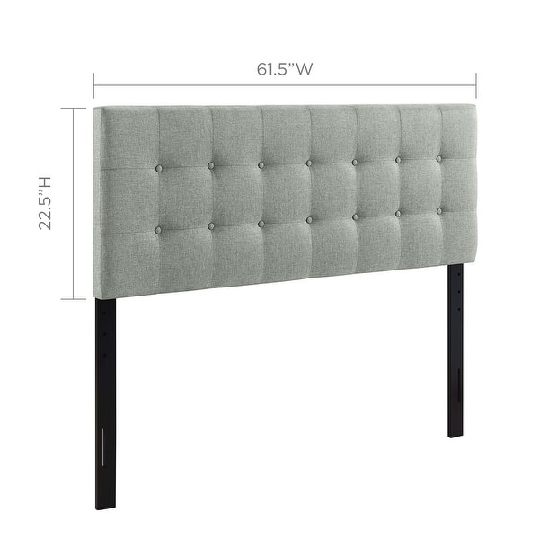 dimension image slide 13 of 27, Emily Upholstered Fabric Headboard