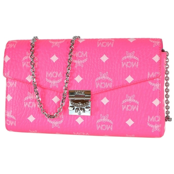 Shop MCM Neon Pink Canvas Visetos Medium MILLIE Crossbody Purse Bag - Overstock - 31047891