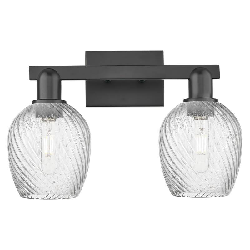 Innovations Lighting Endless Possibilities Arcadia - Salina - 2 Light 17" Bath Vanity Light - Clear/Matte Black