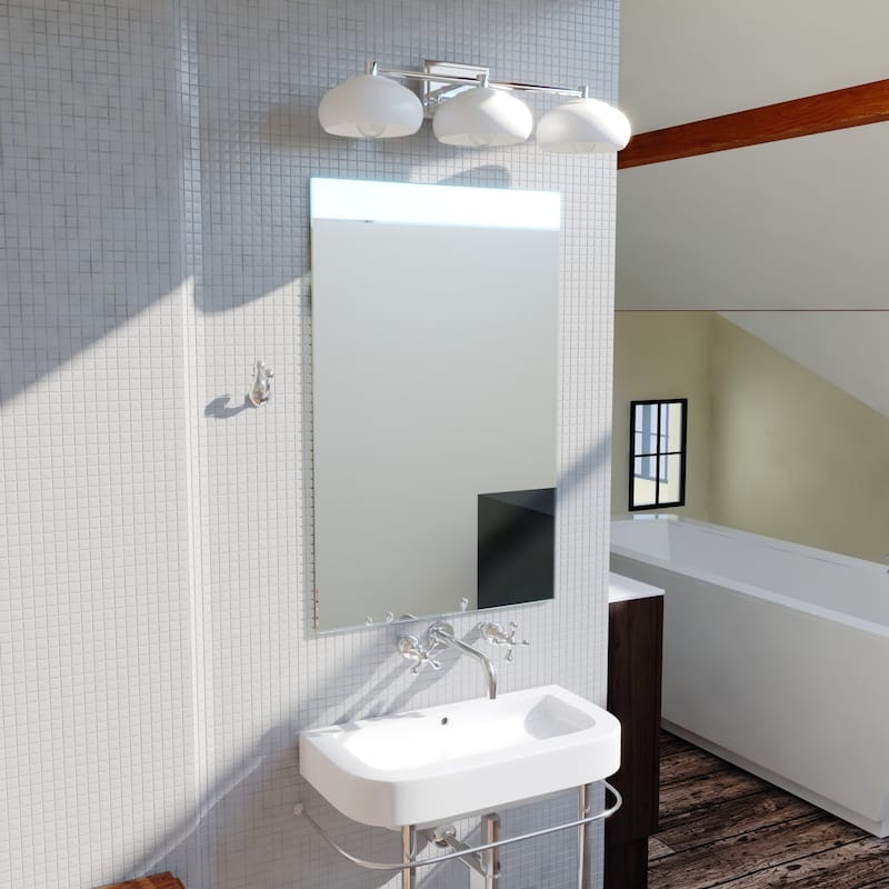 Belmont Mid Century Modern Dome Bathroom Wall Sconce Light Fixture