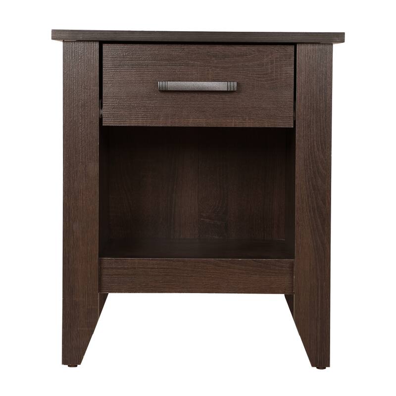 Contemporary Wenge Finish Nightstand with Modern Design