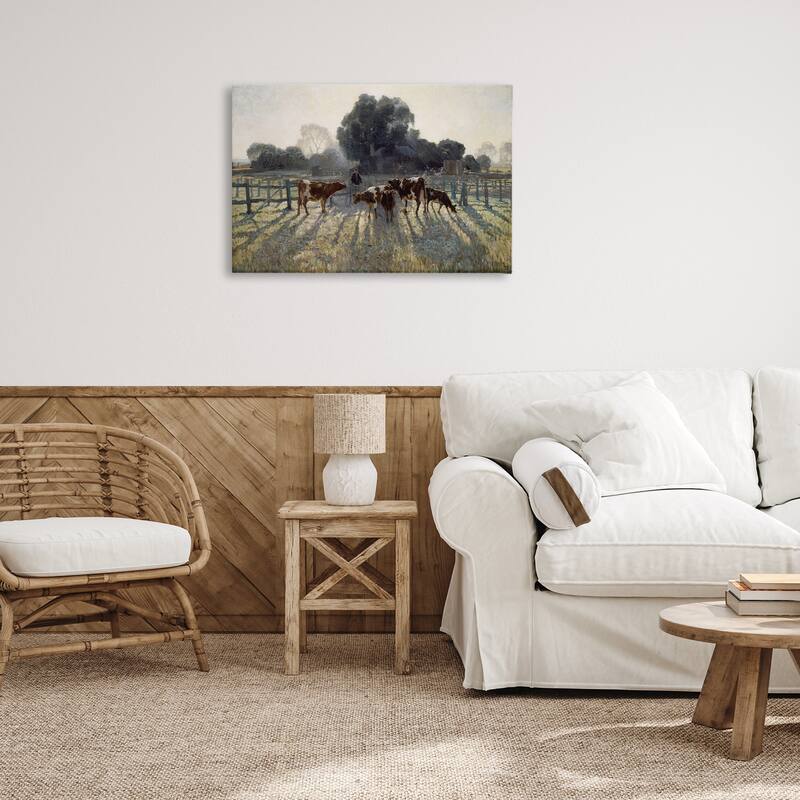 Stupell Elioth Gruner Morning Cows Canvas Wall Art Design By Arlington Prints