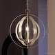 preview thumbnail 1 of 4, Luxury Industrial Chic Pendant Light, 11.75"H x 10.125"W, with Modern Farmhouse Style, Brushed Nickel Finish by Urban Ambiance