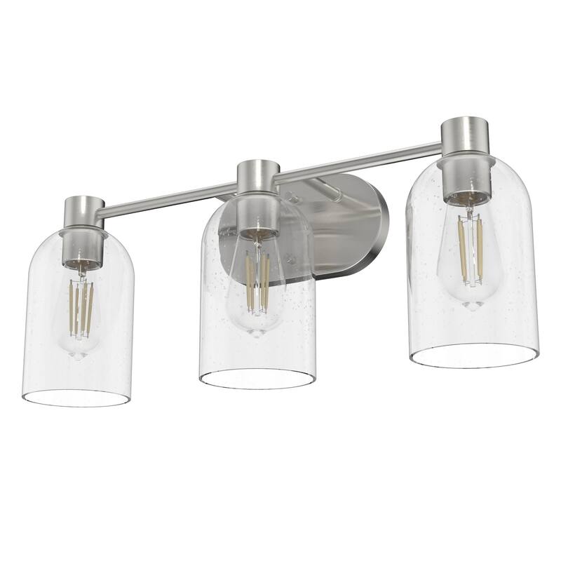 Hunter Lochemeade 3-Light Vanity Wall Light, Damp-rated - Bathroom, Laundry - Modern Farmhouse, Contemporary, Industrial