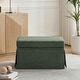 preview thumbnail 144 of 152, Rectangle Chenille Upholstered Storage Ottoman