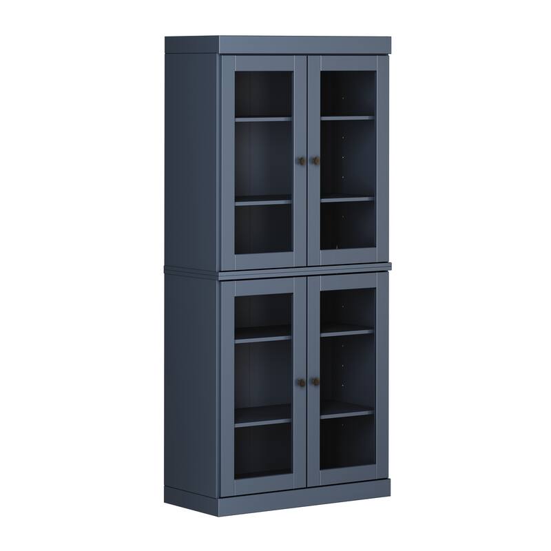 100% Solid Wood 6-Shelf Bookcase with Optional Doors by Palace Imports