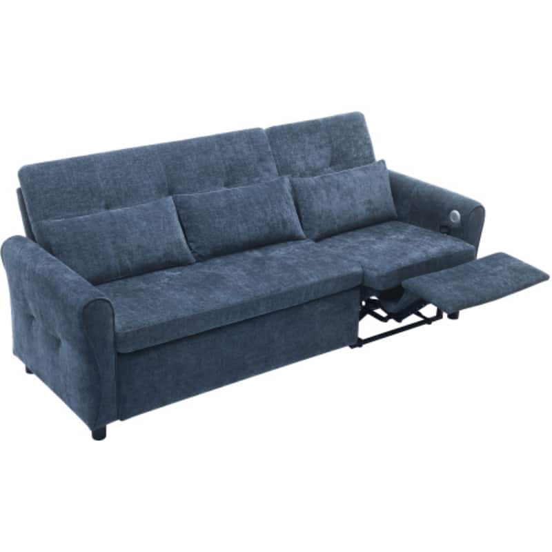 2-in-1 Sofa with Pull-Out Sleeper & Reversible Recliner by Harper&Bright Designs