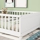 preview thumbnail 62 of 66, Twin Size Floor Bed Frame for Kids Bed with Fence Guardrails Endbed Storage Splint Platform Bed - Available with or without Door