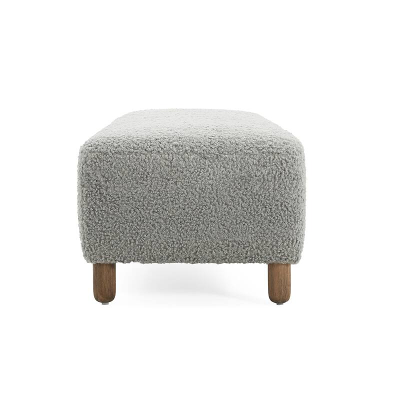 Naci Modern Boucle Ottoman Bench by Christopher Knight Home