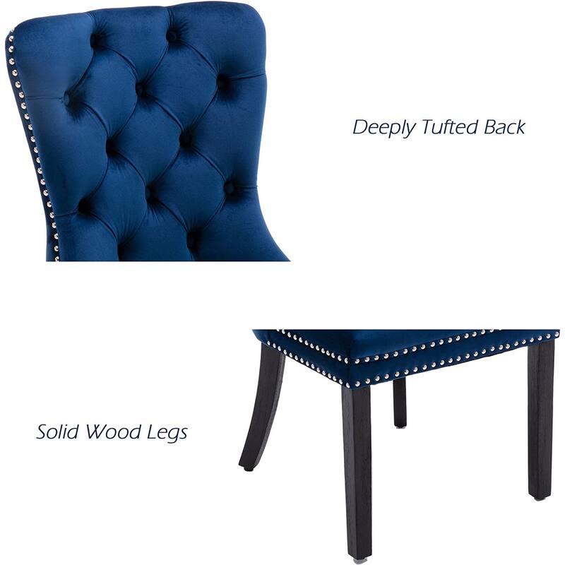 Velvet Dining Chairs Set of 2, Accent Diner Chairs Upholstered Fabric Living Room Chairs Side Chair Stylish Kitchen Chairs