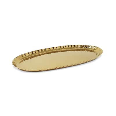 Crushed Oblong Tray 17.5"L Stainless Steel