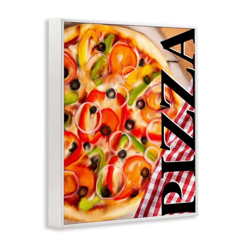 Stupell Gourmet Traditional Pizza Framed Giclee Art Design By Kim Allen
