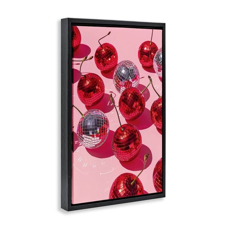 Stupell Cherry Picked Disco Framed Floater Canvas Wall Art Design By LSR Design Studio