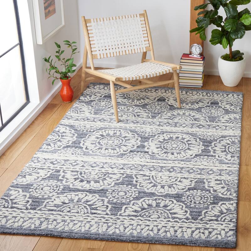 SAFAVIEH Handmade Metro Lidija Rug - 3' x 5' - Grey/Ivory