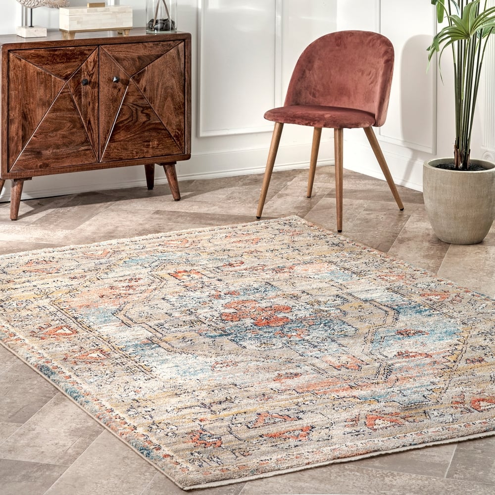 Nuloom Marley Traditional Medallion Fringe Area Rug