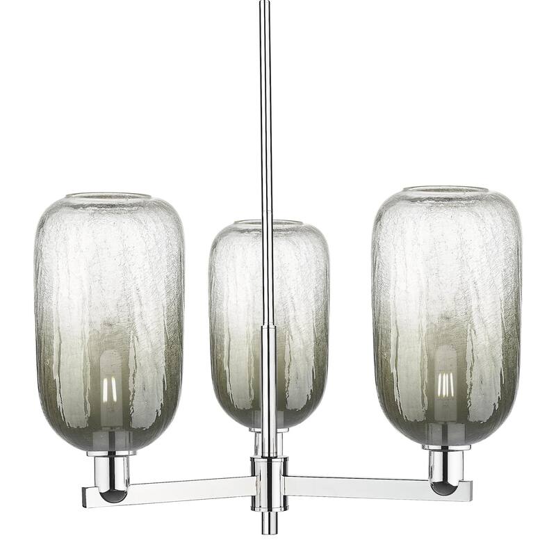 Innovations Lighting 716-3CR-17-18 Brookhaven Cloche Chandelier - Polished Chrome / Slate