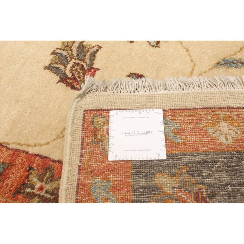 ECARPETGALLERY Hand-knotted Chobi Twisted Cream Wool Rug - 9'1 x 12'2