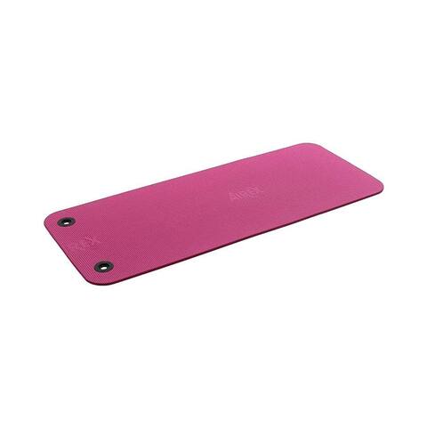AIREX Fitline 140 56 x 23 Inch Ultra Cushioned Closed Cell Foam Fitness Mat with 2 Hanging Grommets for Wall Storage, Pink