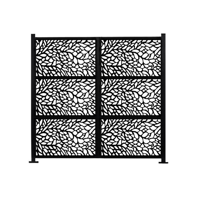 HighlanderHome Freestanding 8-foot Modular Metal Privacy Screen