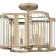 preview thumbnail 2 of 3, Quoizel Semi-Flush Mount 4-Light Semi-Flush Mount in Bronze Gold