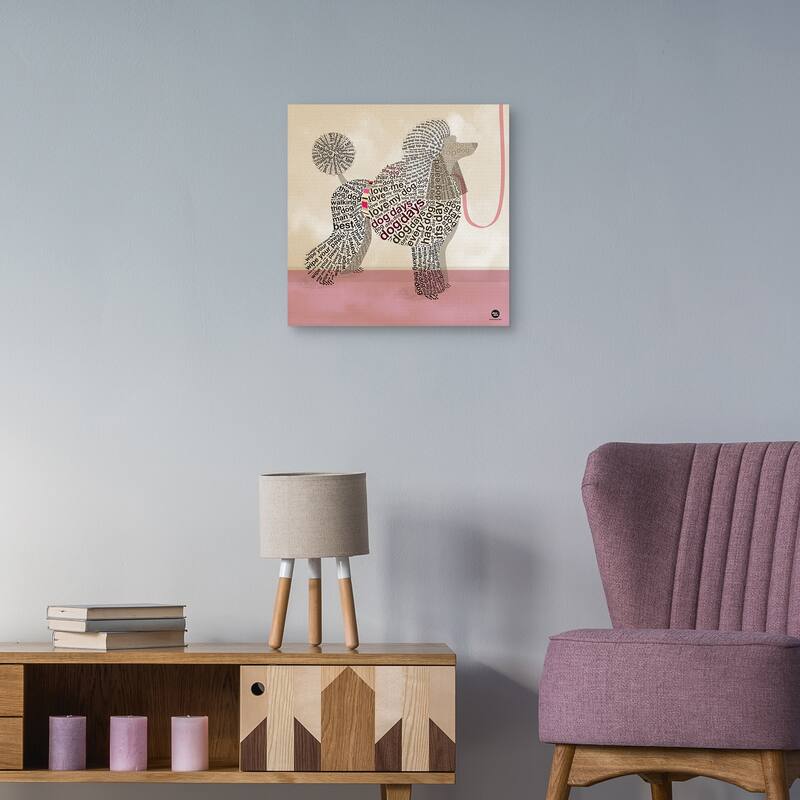 Word Dogs 3 by Dominique Vari Canvas Art Print