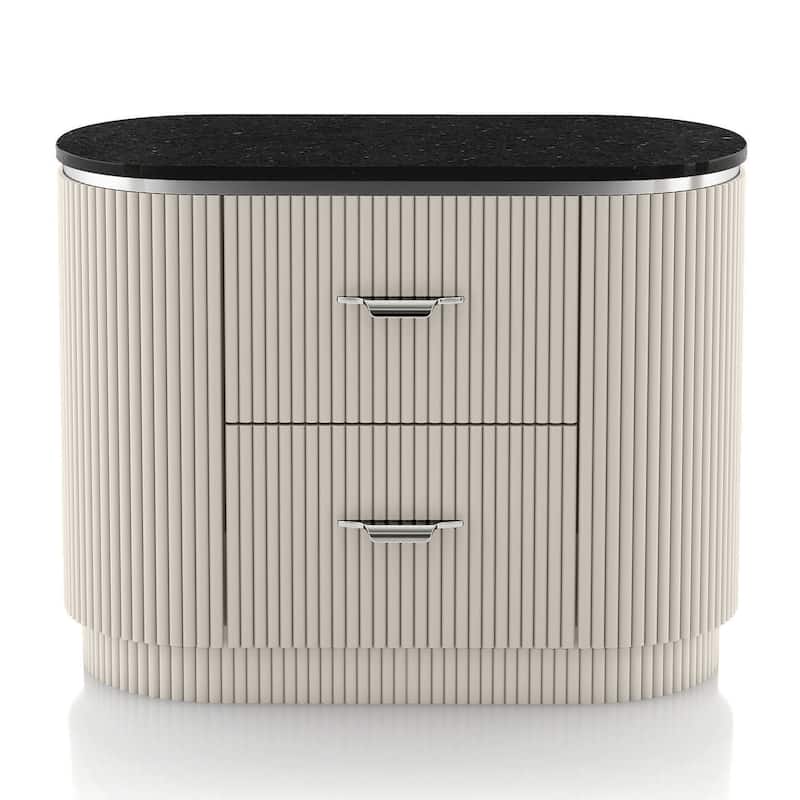 Furniture of America Leander Modern Light Grey Nightstand (Set of 2)