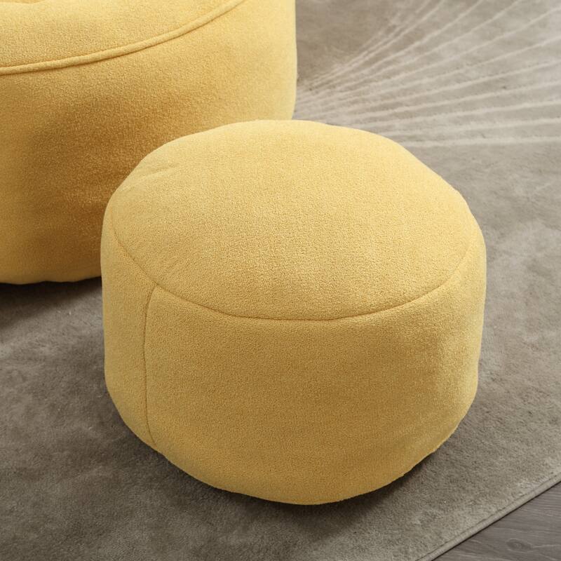 Indoor Bean Bag Sofa Chair with Padded Foam Padding, Footrest